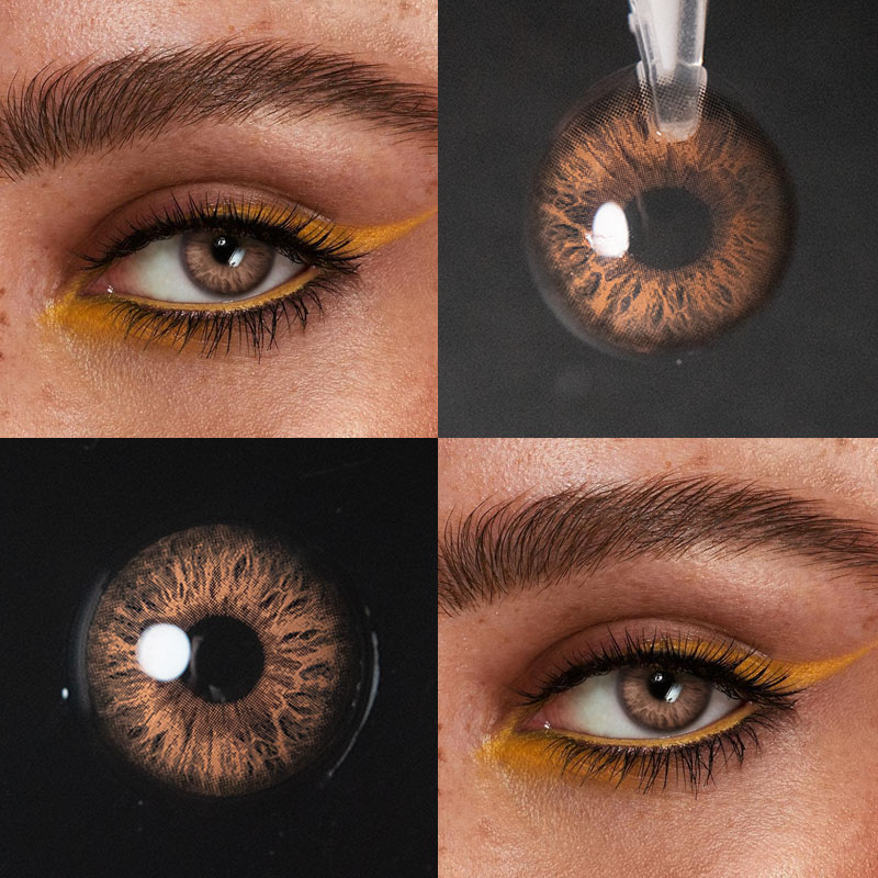 Unibling Flirting Brown Colored Contacts (Yearly)