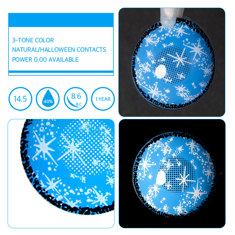 Unibling Sparkle SkyBlue Colored Contacts-unibling