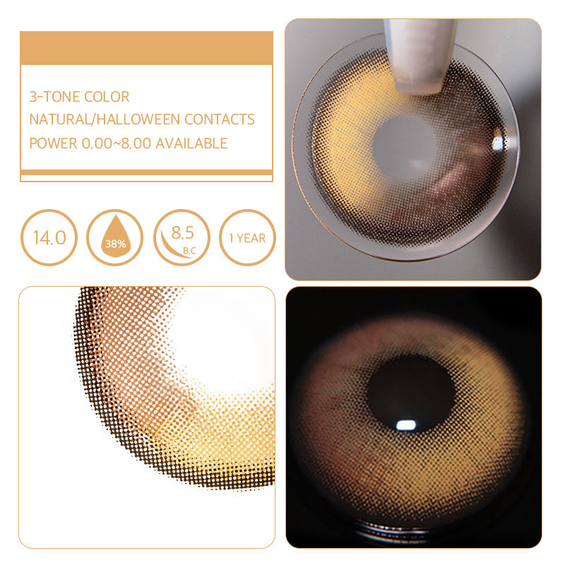 Unibling Creamy Highlights Yellow Colored Contacts (Yearly)-unibling