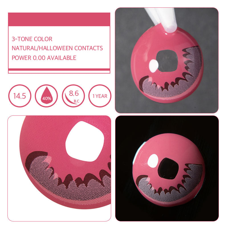 Unibling Demon Slayer Tanjiro Kamado-Pink Colored Contacts-unibling