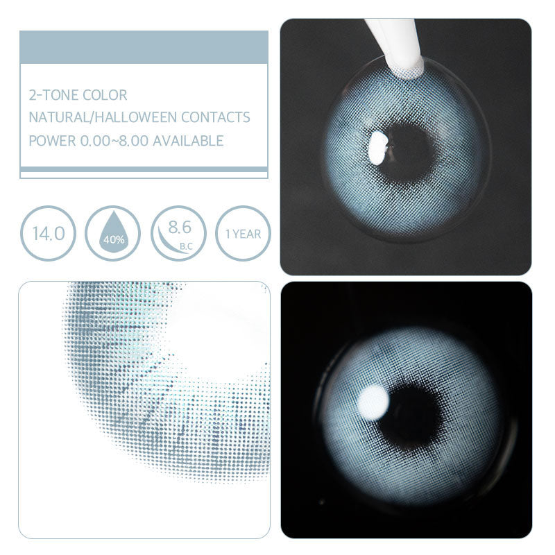 Unibling Rome Time Blue Colored Contacts (Yearly)-unibling