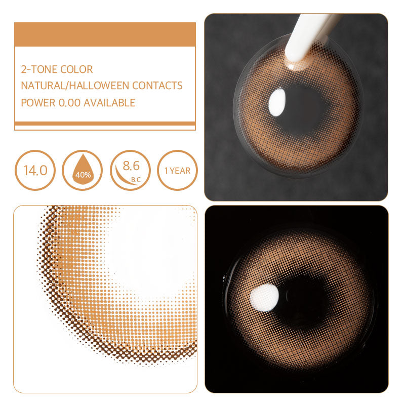 Unibling Saturn Brown Colored Contacts (Yearly)-unibling