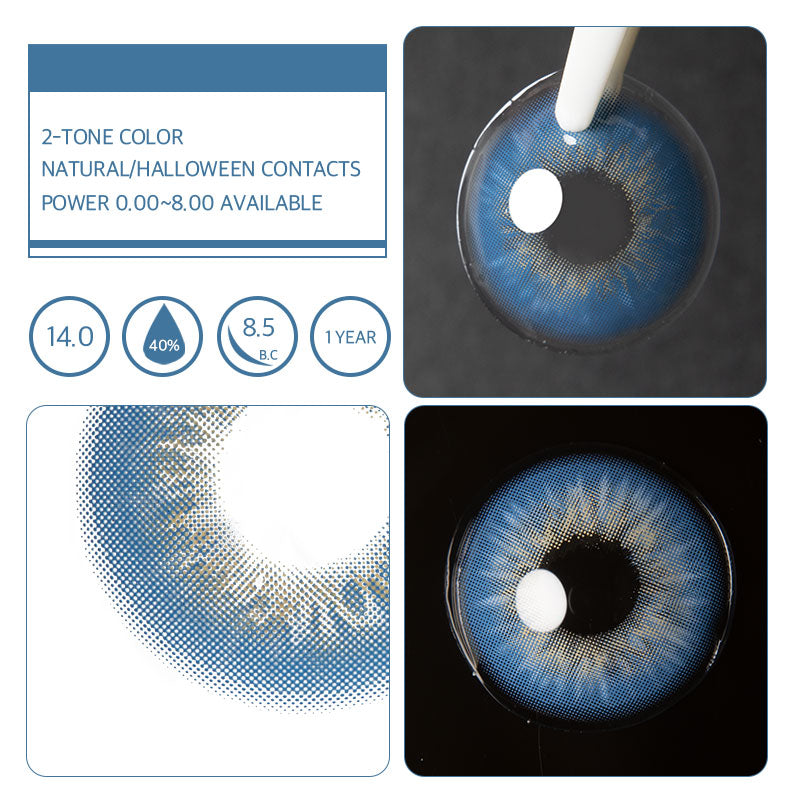 Unibling Sin Blue Colored Contacts (Yearly)-unibling