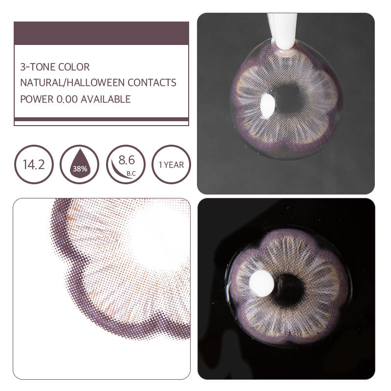 Unibling Sakura Violet Colored Contacts (Yearly)-unibling