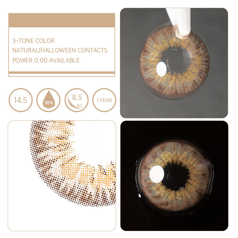 Unibling Barbie Brown Colored Contacts (Yearly)-unibling