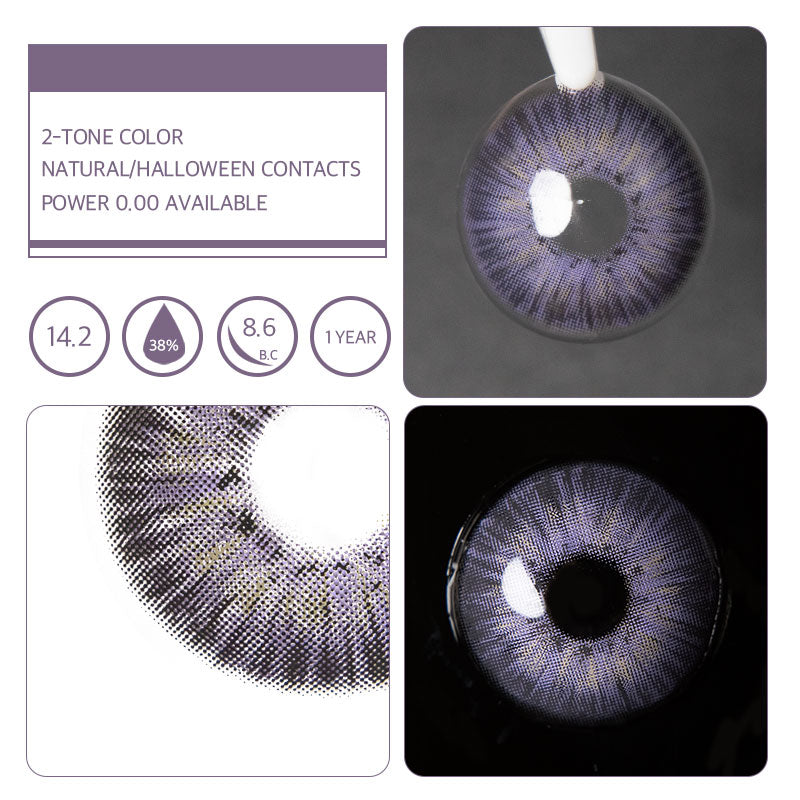 Unibling New York III Violet Colored Contacts (Yearly)-unibling
