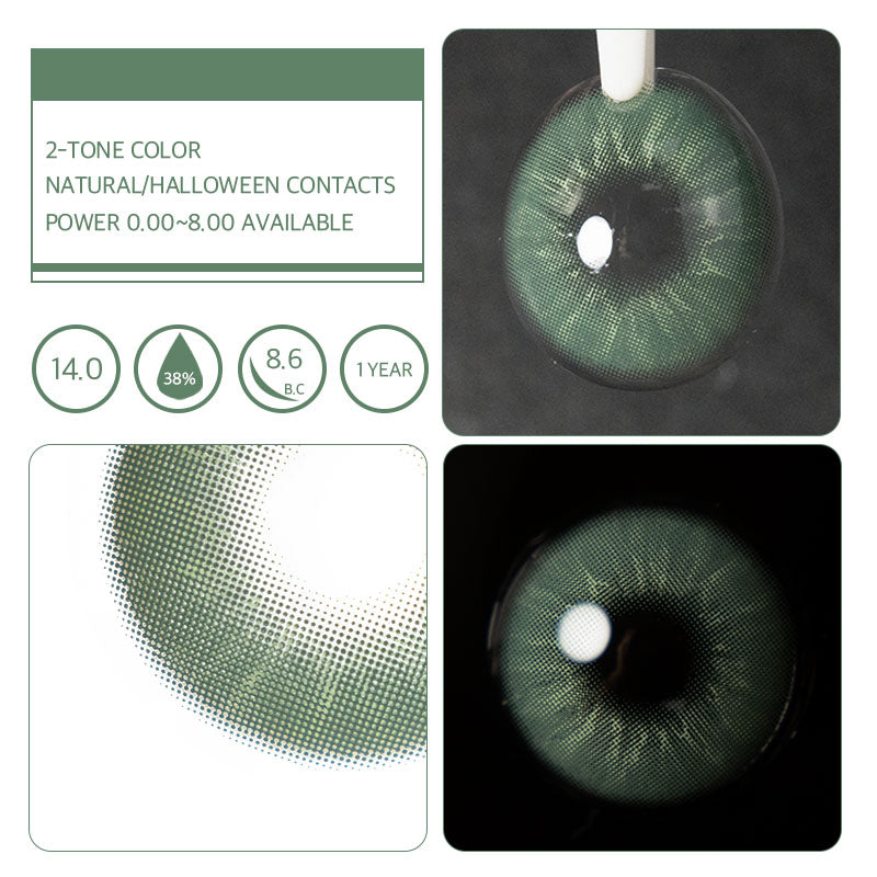 Unibling Eros Green Colored Contacts (Yearly)-unibling