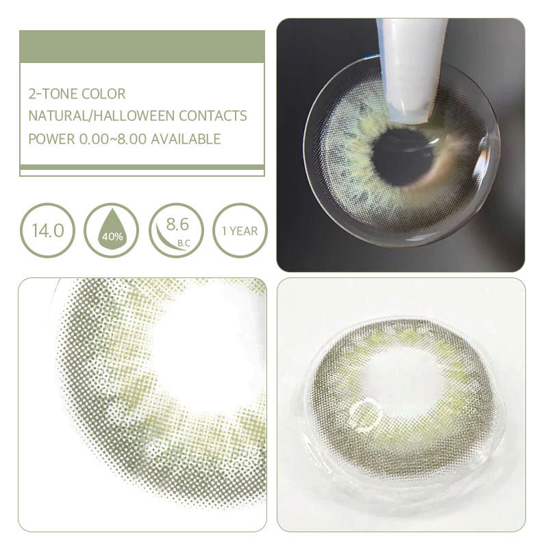 Unibling Mermaid Green Colored Contacts (Yearly)-unibling