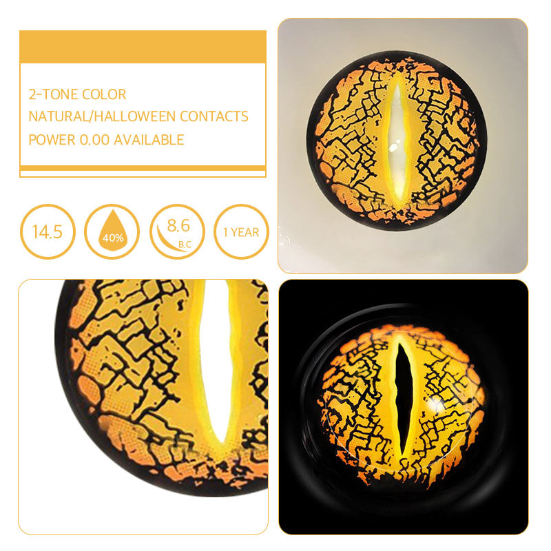 Colourfuleye Lizard Eye Brown Cosplay Contact Lenses