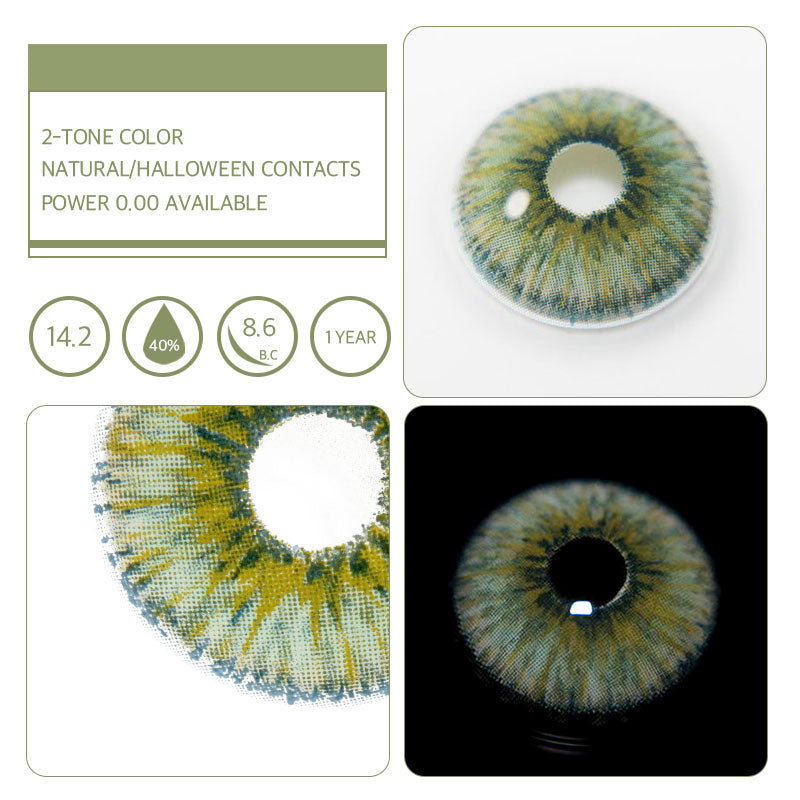 Unibling Star Light Green Colored Contacts (Yearly)-unibling