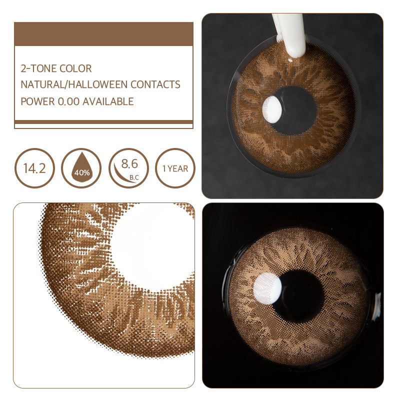 Unibling Marble Brown Colored Contacts (Yearly)-unibling