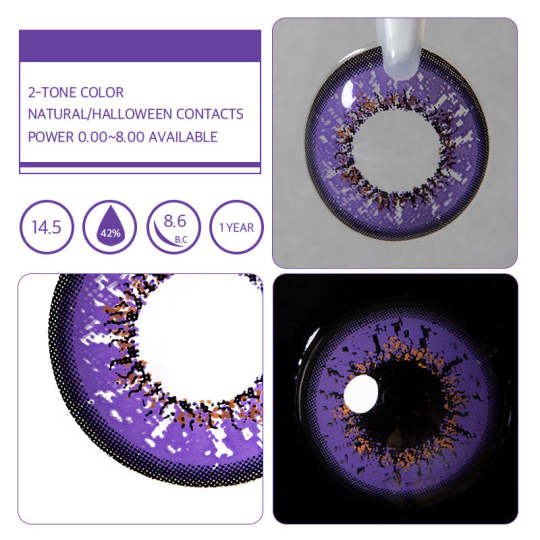 Violet Colored Contacts - Get the Magic with Unibling