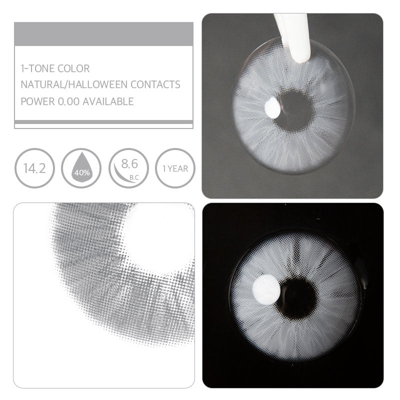 Unibling Meta Grey Colored Contacts (Yearly)-unibling
