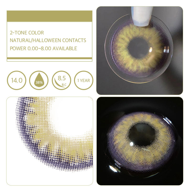 Unibling Diamond Aqua Colored Contacts (Yearly)-unibling