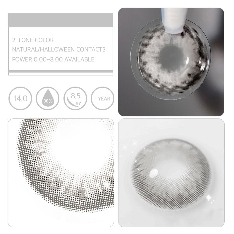 Unibling Diamond Grey Colored Contacts (Yearly)-unibling