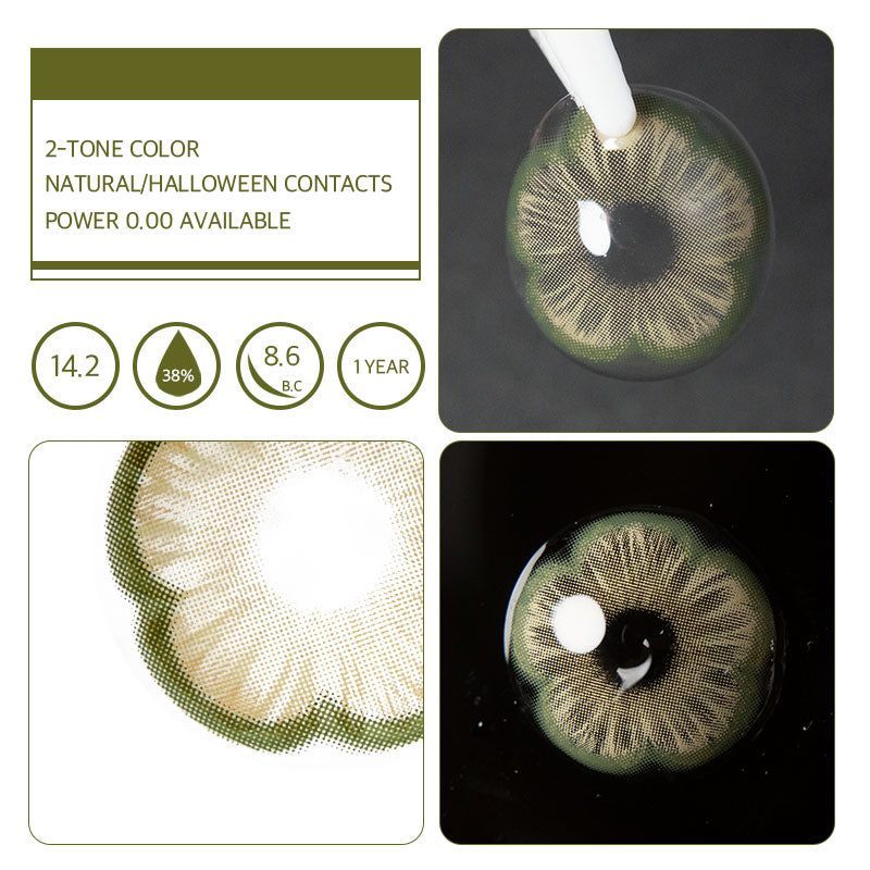 Unibling Sakura Green Colored Contacts (Yearly)-unibling