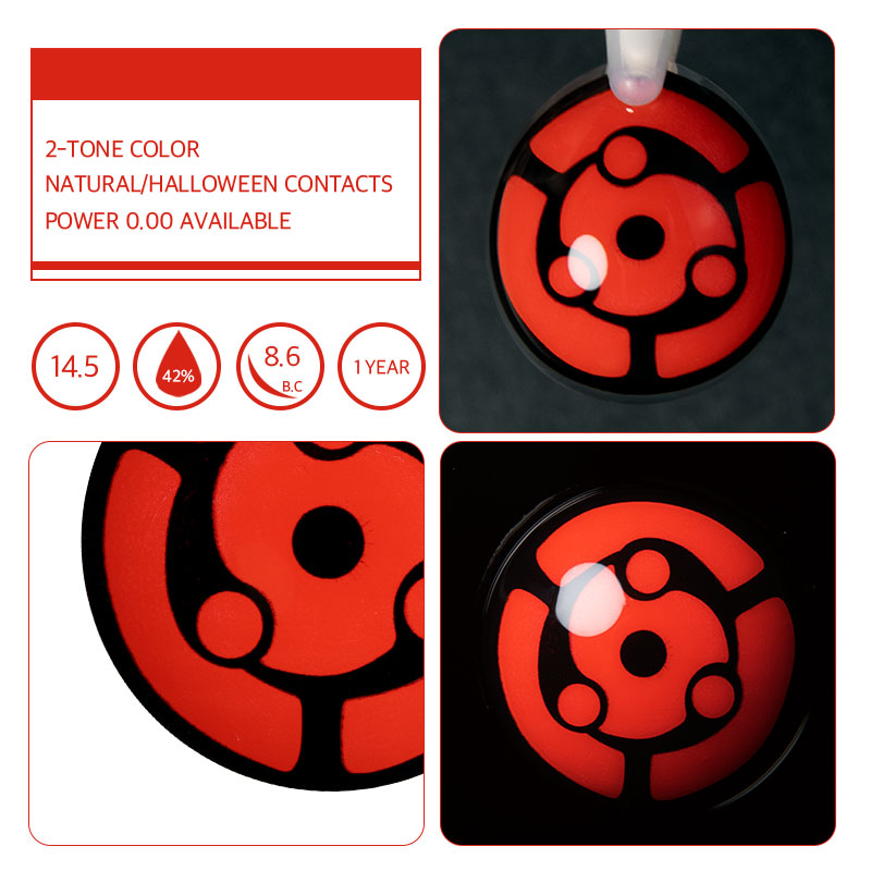 Unibling Madara's Eternal Mangekyou Sharingan Cosplay Contacts (Yearly)-unibling