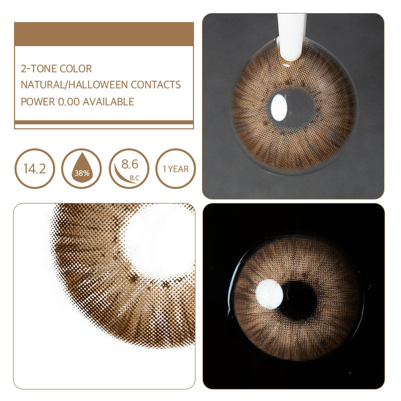Unibling New York III Brown Colored Contacts (Yearly)-unibling