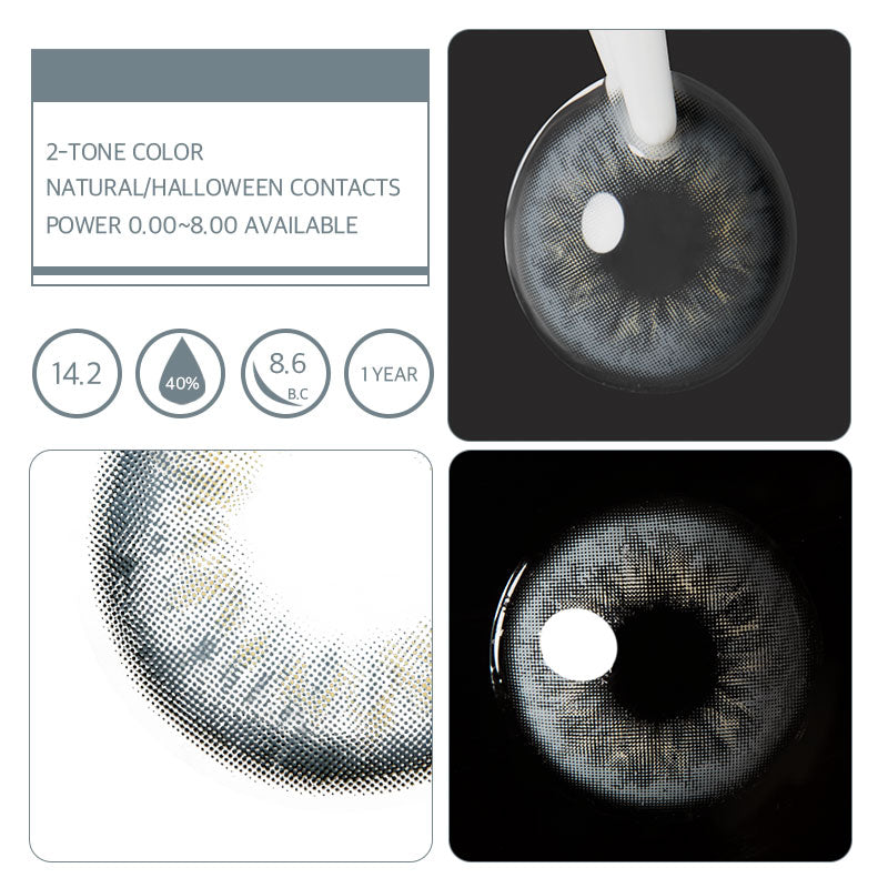 Unibling Uranus Grey Colored Contacts (Yearly)-unibling