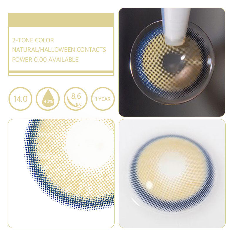 Unibling Neala Yellow Colored Contacts (Yearly)-unibling