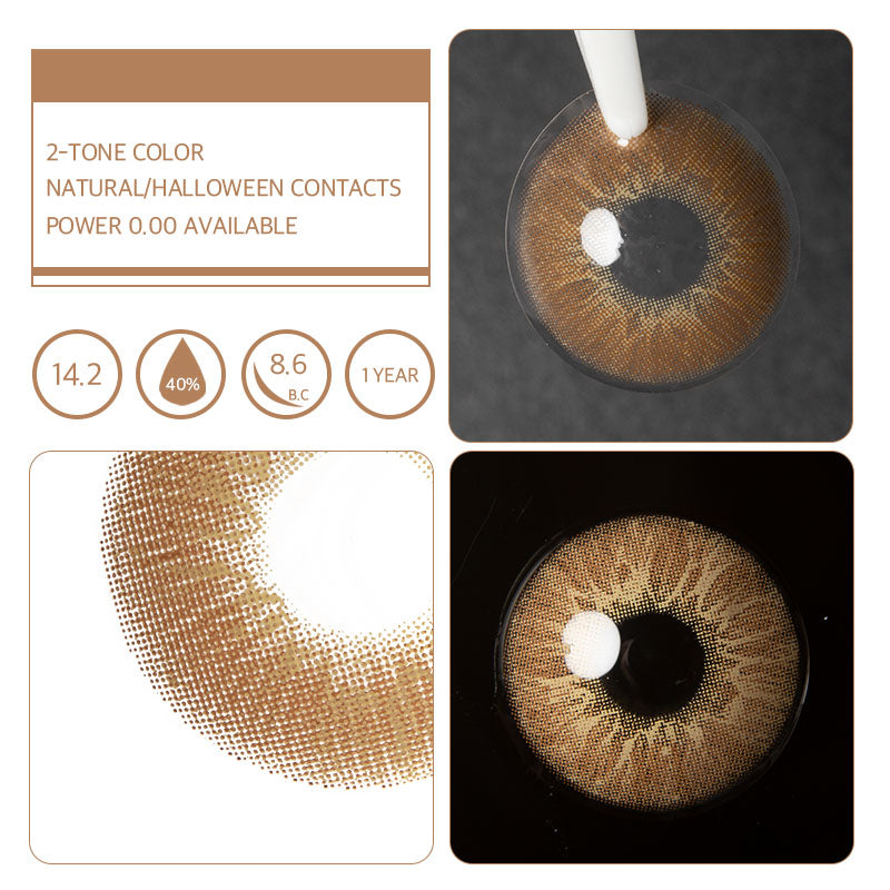 Unibling Brown Velvet Colored Contacts (Yearly)-unibling