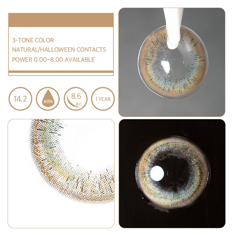 Unibling Single Malt Brown Colored Contacts (Yearly)-unibling