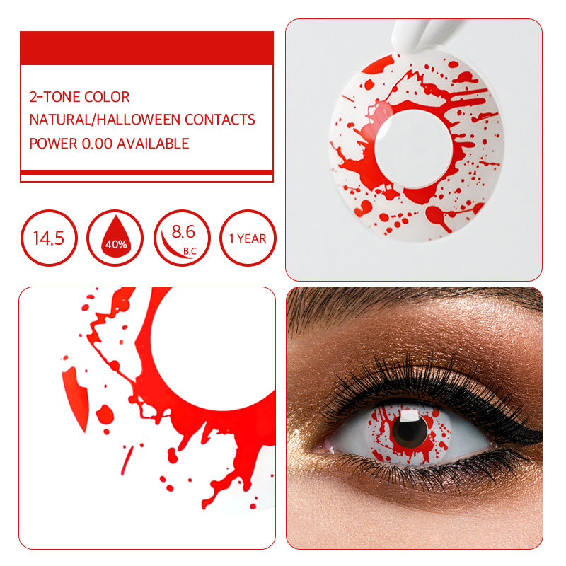 Unibling White blood Colored Contacts (Yearly)-unibling