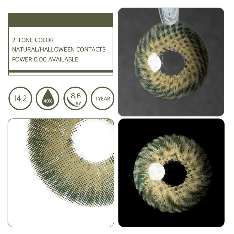 Unibling Jupiter Green Colored Contacts (Yearly)-unibling