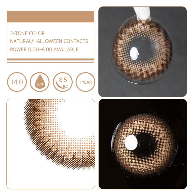 Unibling Savage Brown Colored Contacts (Yearly)-unibling
