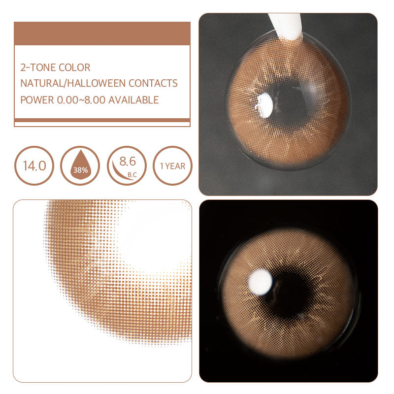 Unibling Eros Brown Colored Contacts (Yearly)-unibling