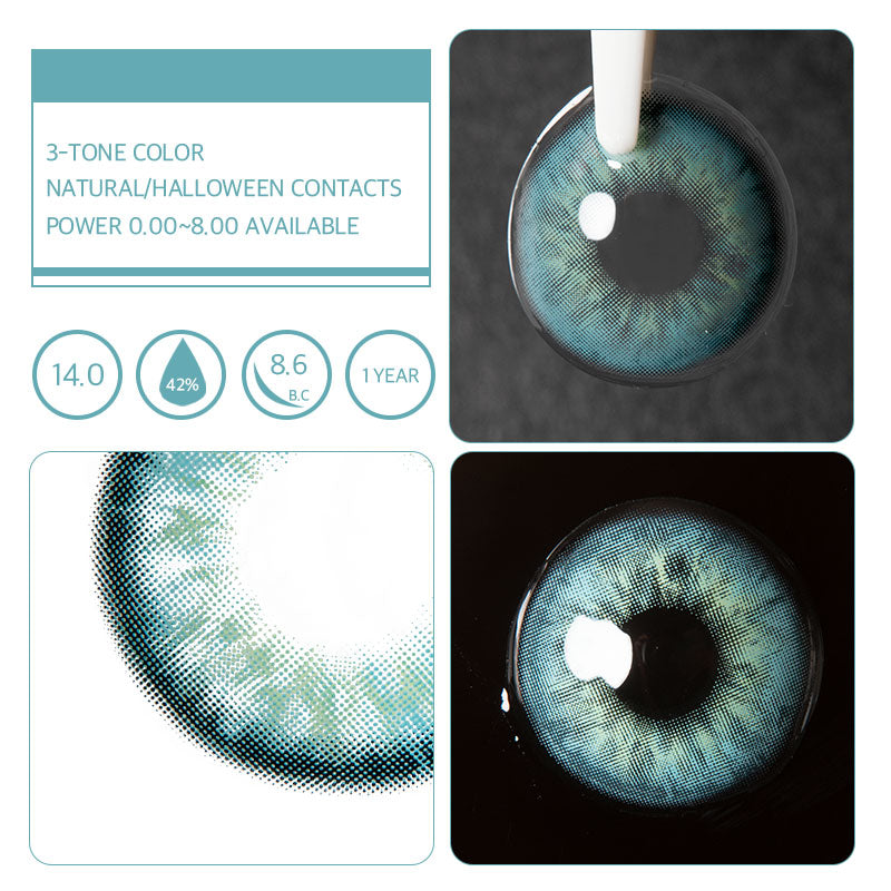 Unibling Uranus Blue Colored Contacts (Yearly)-unibling