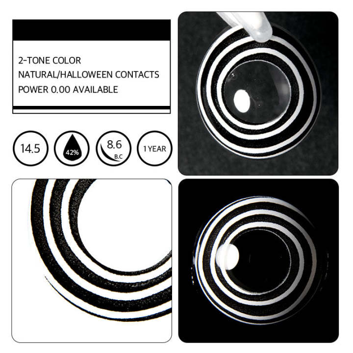 Black Spiral Contacts by Unibling Add a Mesmerizing Touch