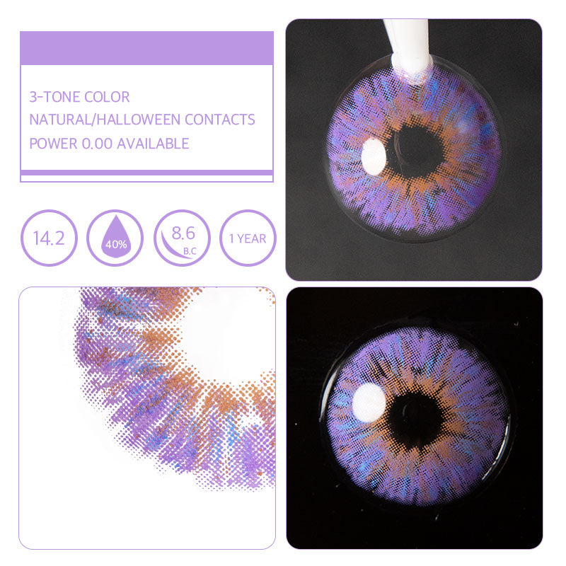 Unibling Monet Purple Colored Contacts (Yearly)-unibling