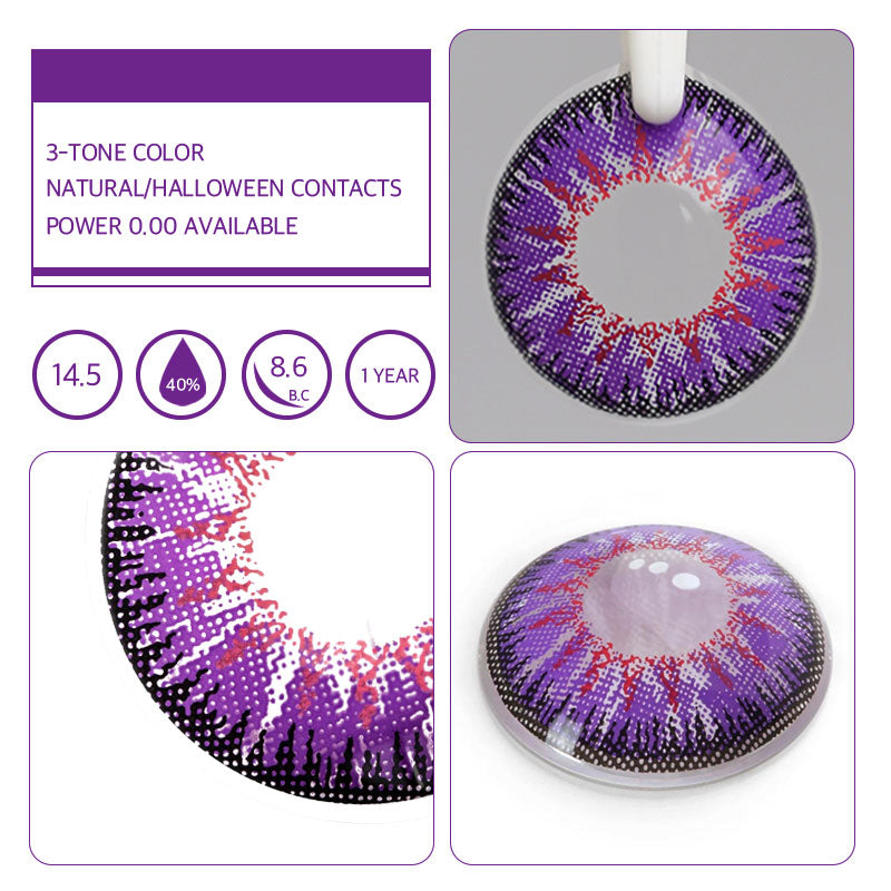 Unibling Mystery Violet Colored Contacts (Yearly)-unibling