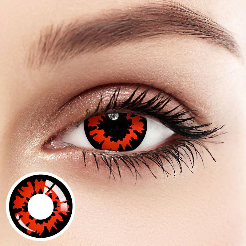 Unibling Devil Red Colored Contacts (Yearly)-unibling