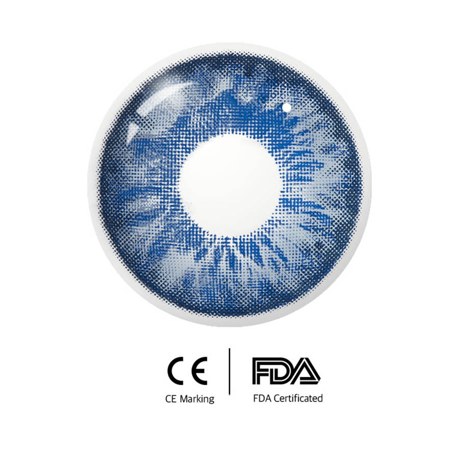 Unibling Marble Blue Colored Contacts (Yearly)-unibling