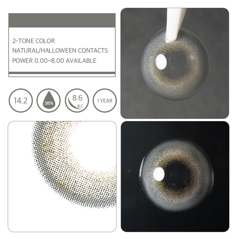 Unibling Satellite Grey Colored Contacts (Yearly)-unibling