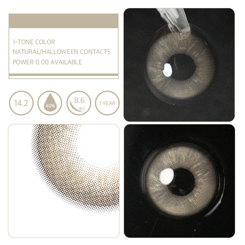 Unibling Apex Grey Colored Contacts (Yearly)