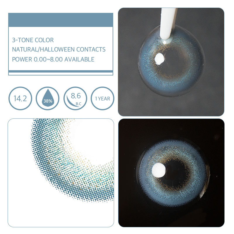 Unibling Satellite Blue Colored Contacts (Yearly)-unibling