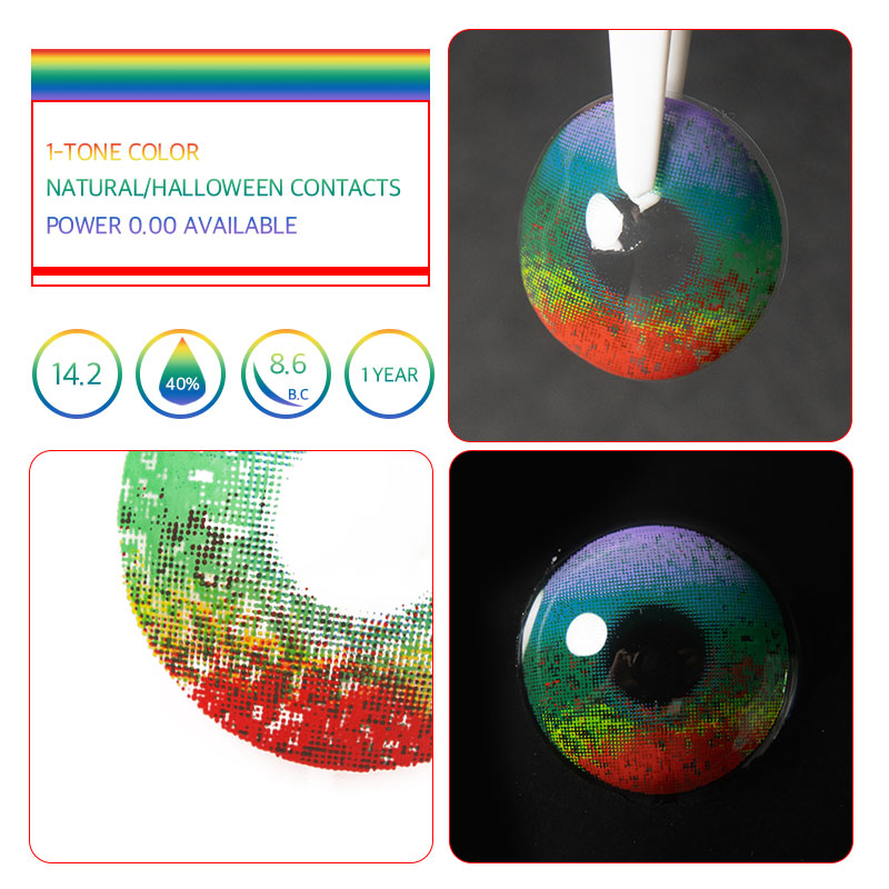 Unibling Rainbow Intoxication Colored Contacts (Yearly)