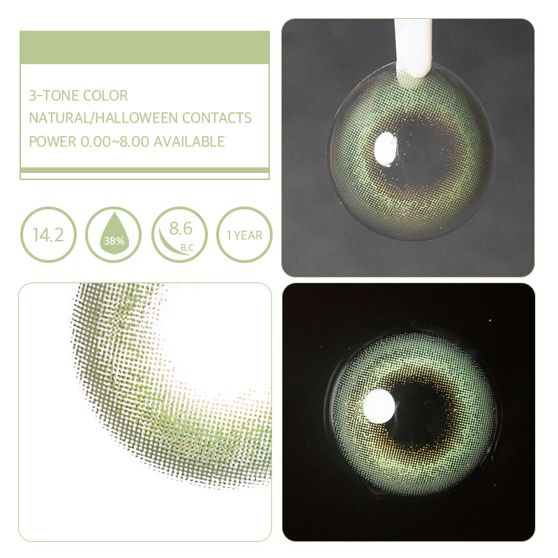 Unibling Satellite Green Colored Contacts (Yearly)-unibling