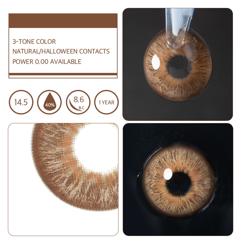 Unibling Leopard Brown Colored Contacts (Yearly)