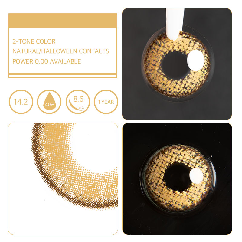 Unibling Dubai Brown Colored Contacts (Yearly)