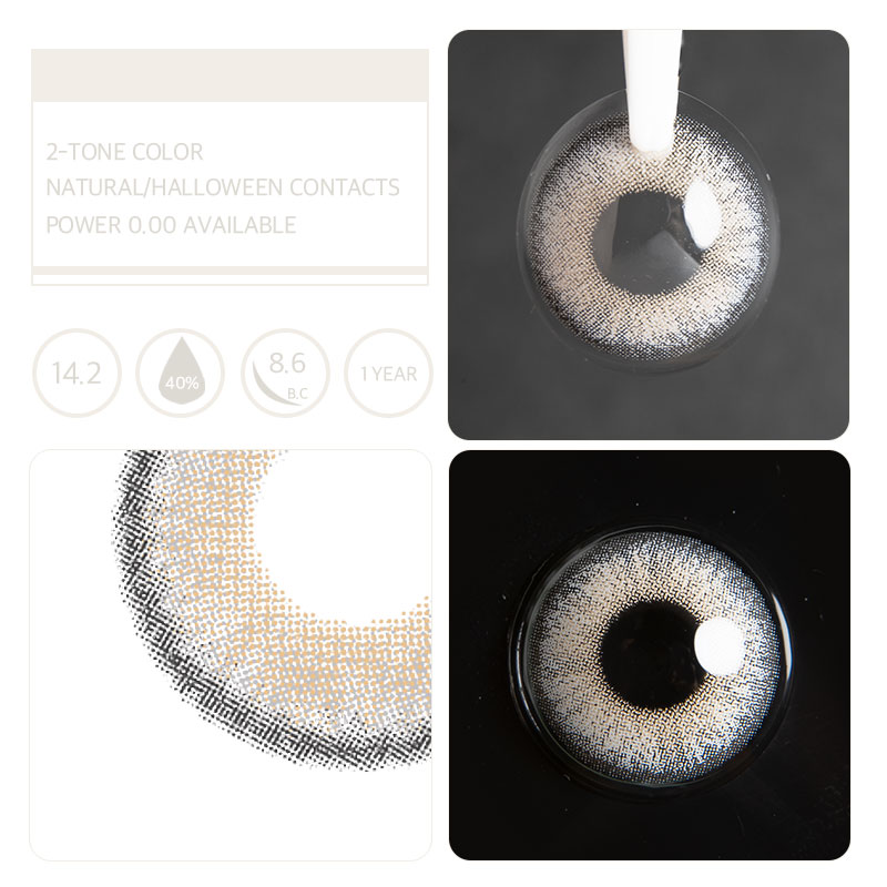 Unibling Dubai Grey Colored Contacts (Yearly)