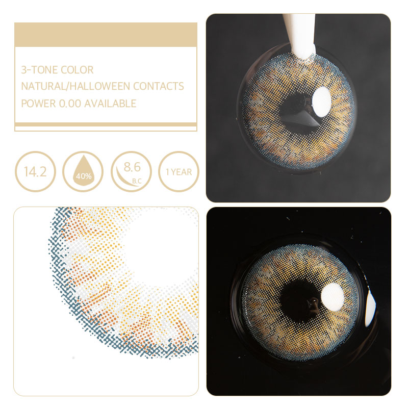 Unibling Yellow Salt Lake Colored Contacts (Yearly)