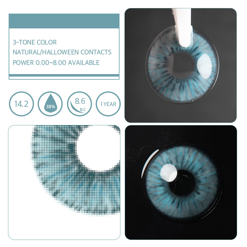 Unibling Angeles Blue Colored Contacts (Yearly)