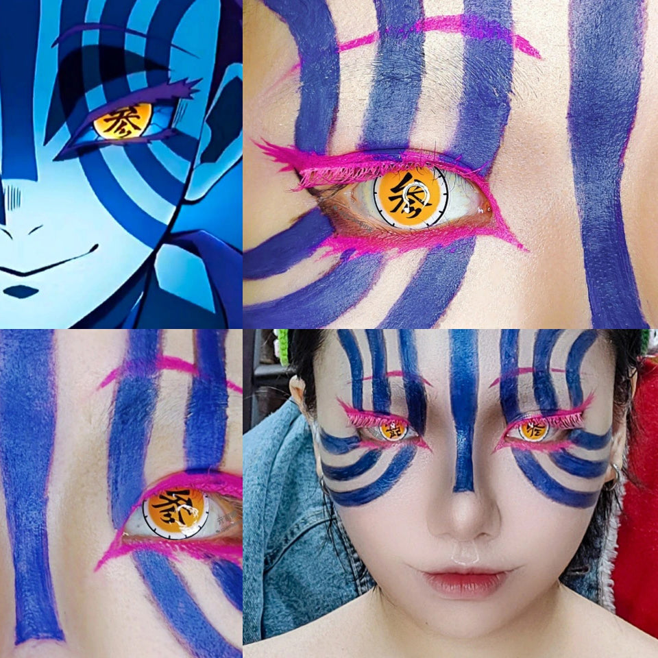 Demon Slayer Akaza Colored Contacts Get the Fiery Look Now