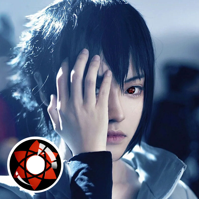 Unibling Uchiha Sasuke Sharingan Colored Contacts (Yearly)-unibling