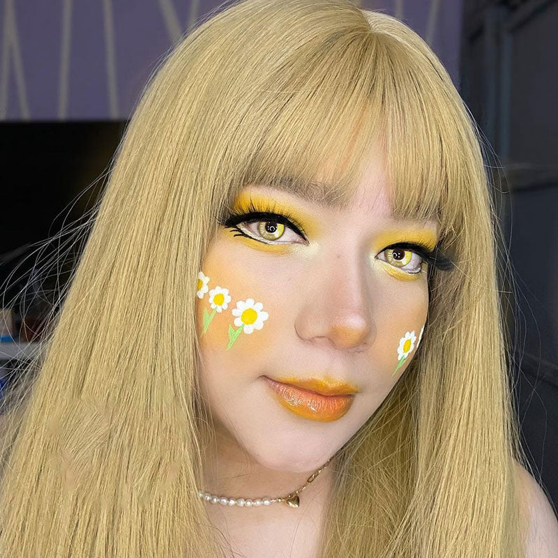 Unibling Overflow Yellow Colored Contacts (Yearly)-unibling