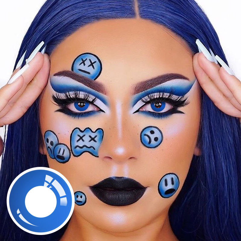 Unibling Dark Blue Block Contacts Enhance You with Blue Block Color